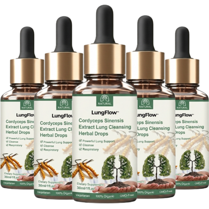 LungFlow™ | Lungenreinigende Kräutertropfen mit Cordyceps-Sinensis-Extrakt