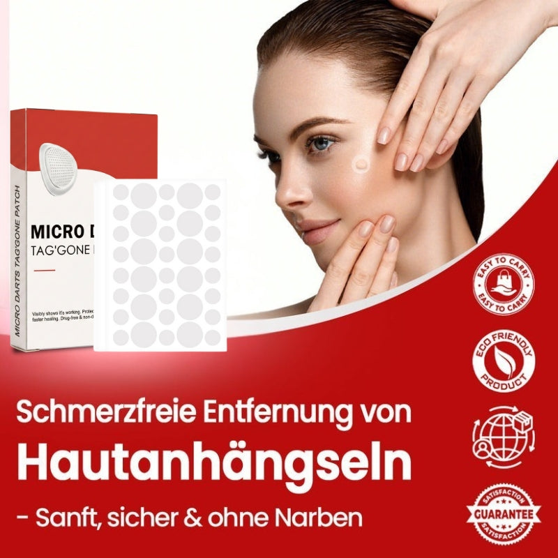 TagGone™ | Schmerzfreie Hautanhängsel-Entfernung mit MicroDart-Pflastern