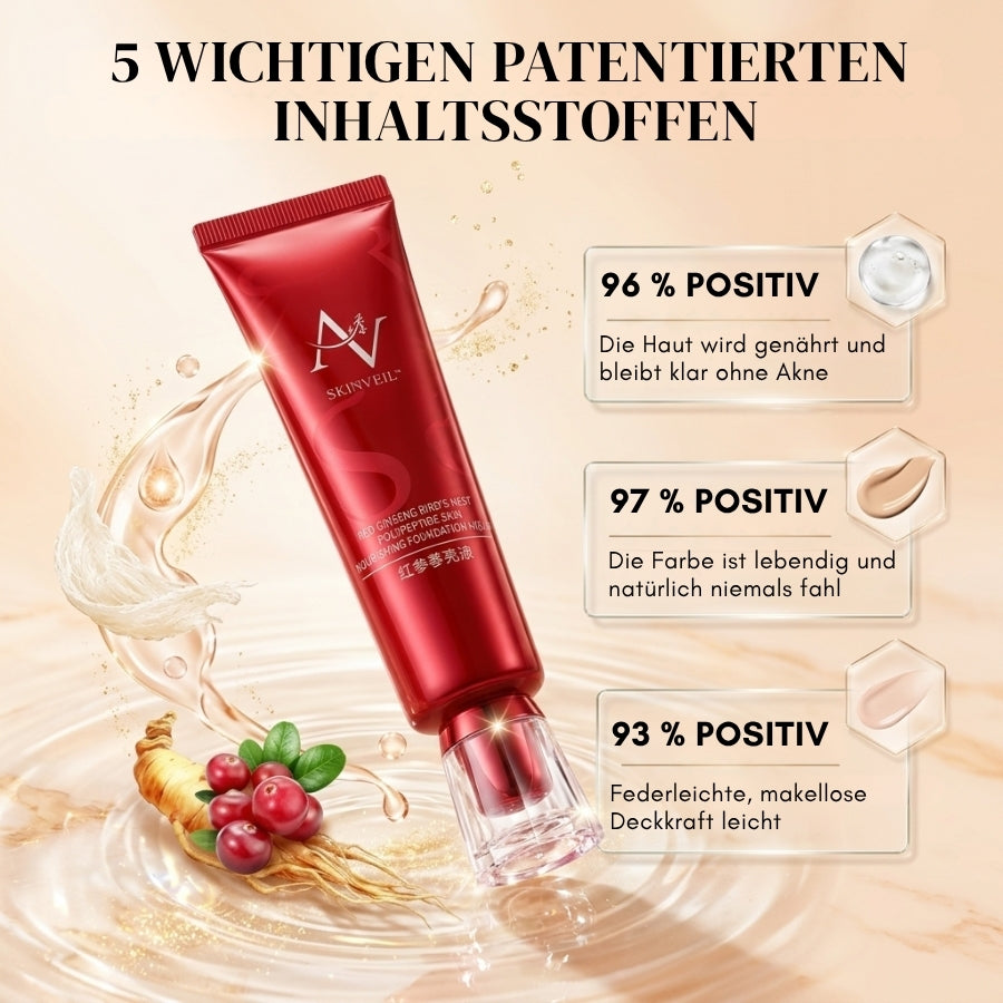 SkinVeil™ | Rote Human Ginseng nährende flüssige Foundation