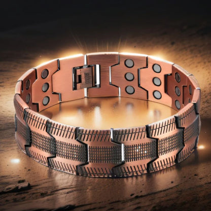 MagnoElite™ | Elegantes magnetisches Kupferarmband für Männer