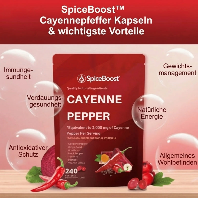 SpiceBoost™ | Konzentrierter Cayennepfeffer gegen erektile Dysfunktion