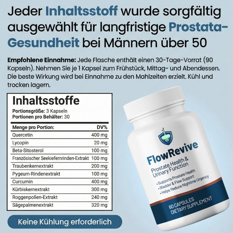 FlowRevive™ | Natürliche Unterstützung für Ihre Prostata