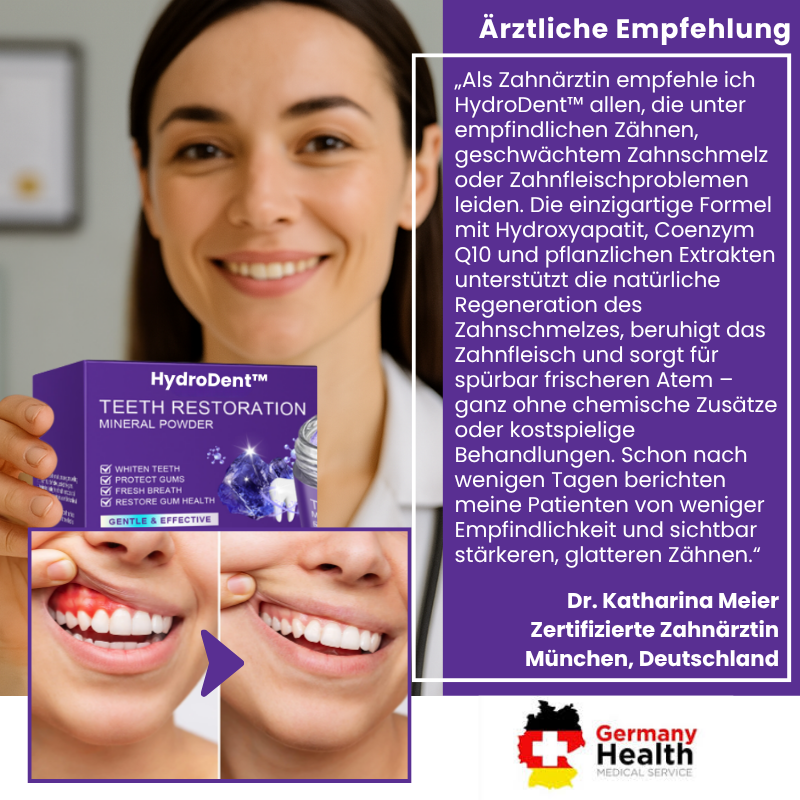HydroDent™ | Beseitigt 97 % aller Karies und Zahnempfindlichkeit in nur 5 Tagen!