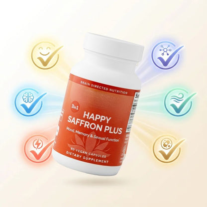 Happy Saffron Plus™ | 3-in-1 Stimmungs-Wiederherstellungs-Komplex