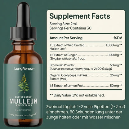 LungRenew™ | Königskerzen-Tropfen zur Unterstützung der Lunge