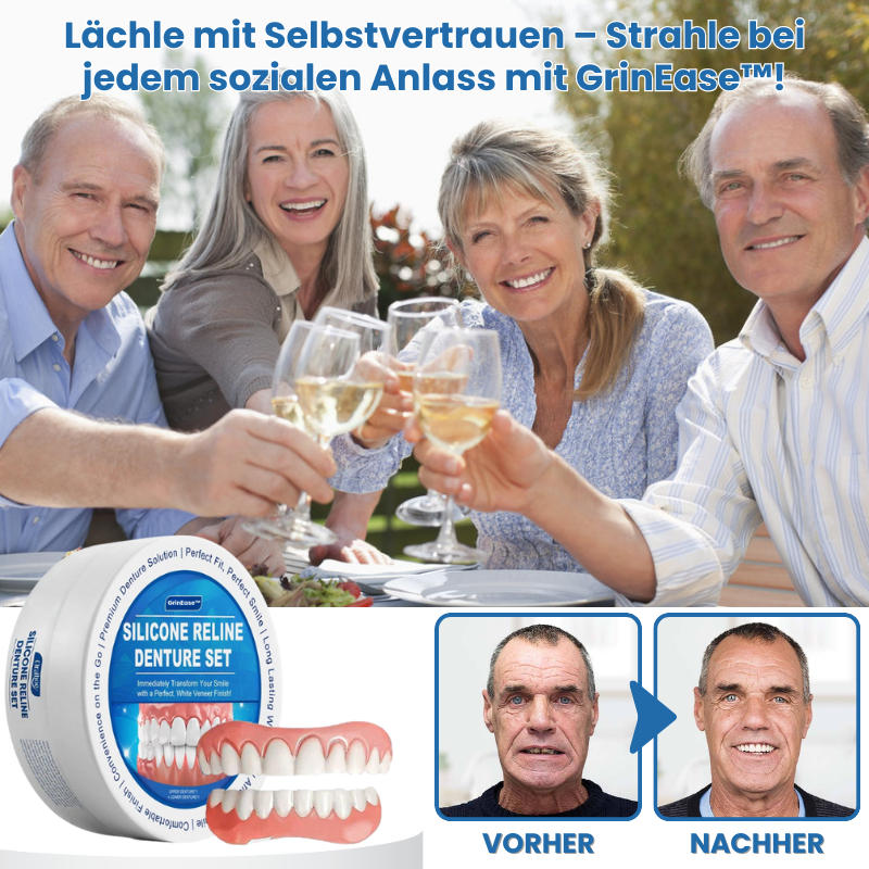 GrinEase™ | Silikon-Relining-Set für Zahnprothesen