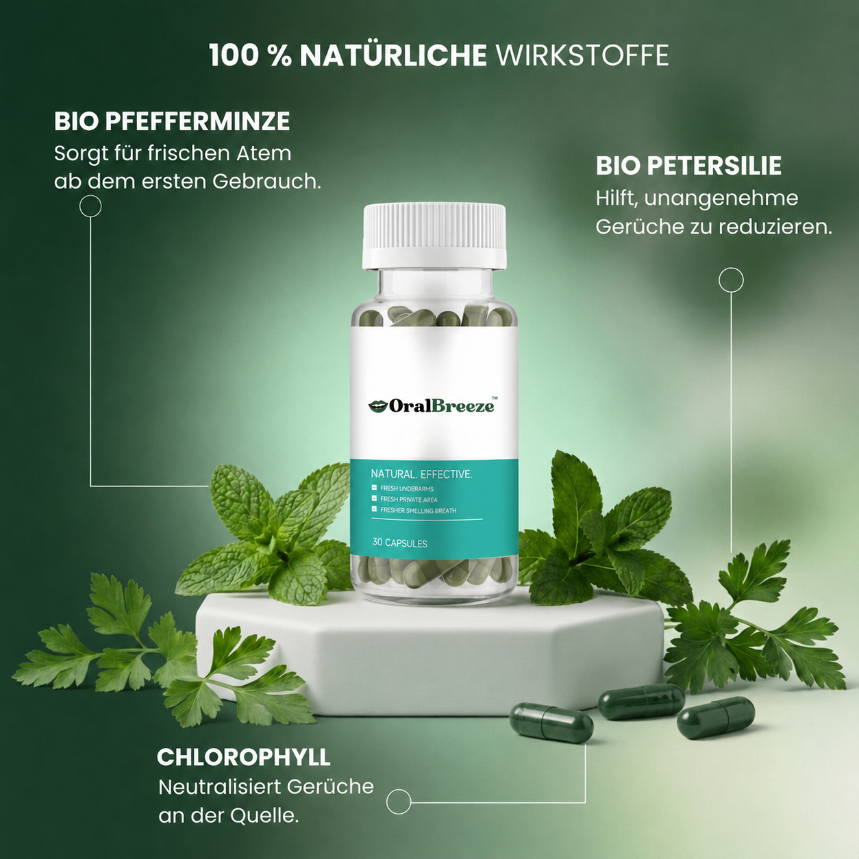 OralBreeze™ | Natürliches Geruchsreinigungs-Nahrungsergänzungsmittel