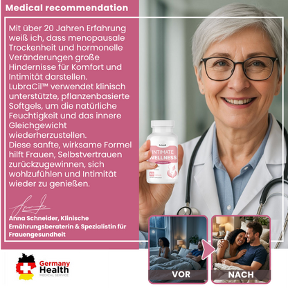 LubraCil™ Orale Kapseln | Steigern Sie die vaginale Feuchtigkeit um 63 % in nur 14 Tagen