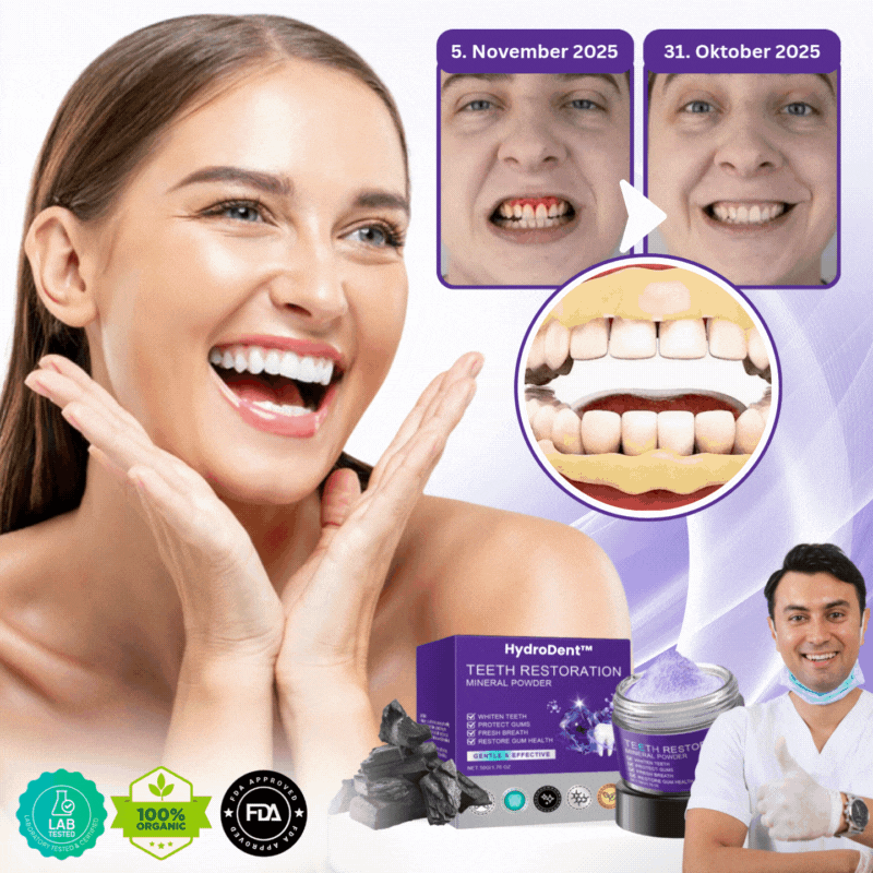 HydroDent™ | Beseitigt 97 % aller Karies und Zahnempfindlichkeit in nur 5 Tagen!