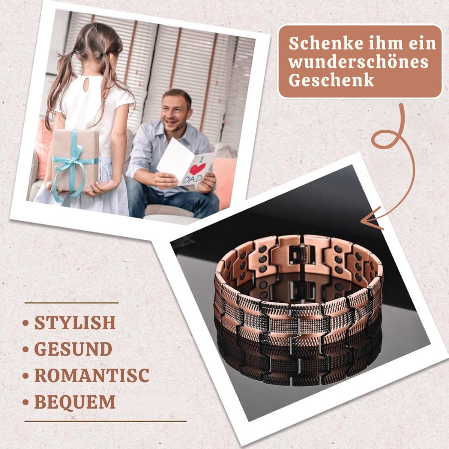 MagnoElite™ | Elegantes magnetisches Kupferarmband für Männer