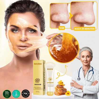 HoneyGlow™ | Kräuter-Peel-Off-Gesichtsmaske mit Honig für Flecken