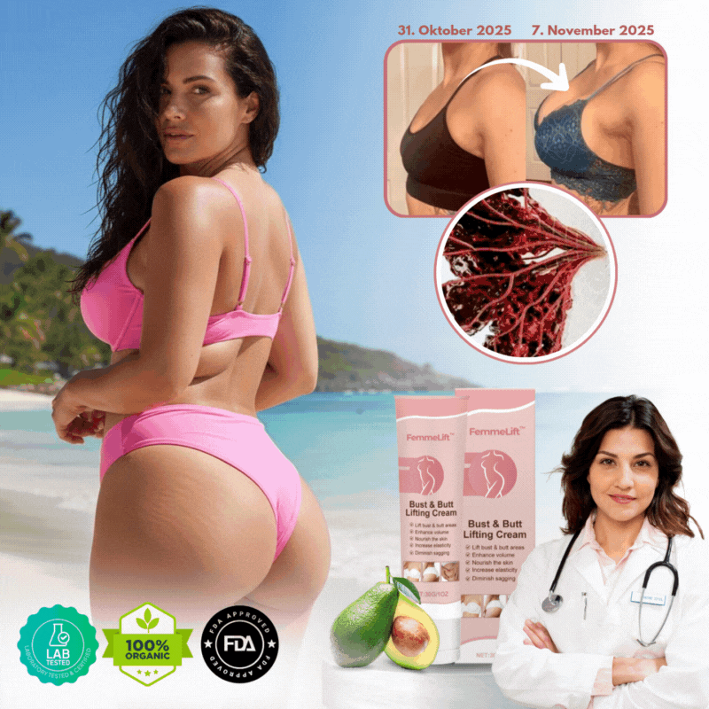 FemmeLift™ | Erreiche 97 % vollere, rundere Brüste und einen strafferen Po in nur 7 Tagen!