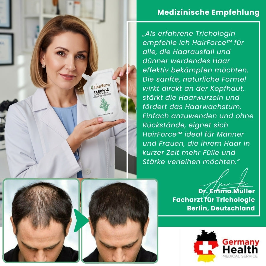 HairForce™ | Verabschieden Sie sich von Haarausfall und erhalten Sie in nur 2 Wochen volleres Haar!