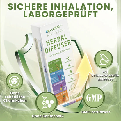 PuffiAir™ |  Königskerzenblatt-Diffusor ( 4 Aromen in einer Box )