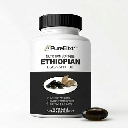 PureElixir™ | Nahrungsergänzungskapseln mit äthiopischem Schwarzkümmelöl