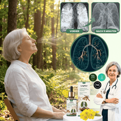 LungFlow™ | Lungenreinigende Kräutertropfen mit Cordyceps-Sinensis-Extrakt