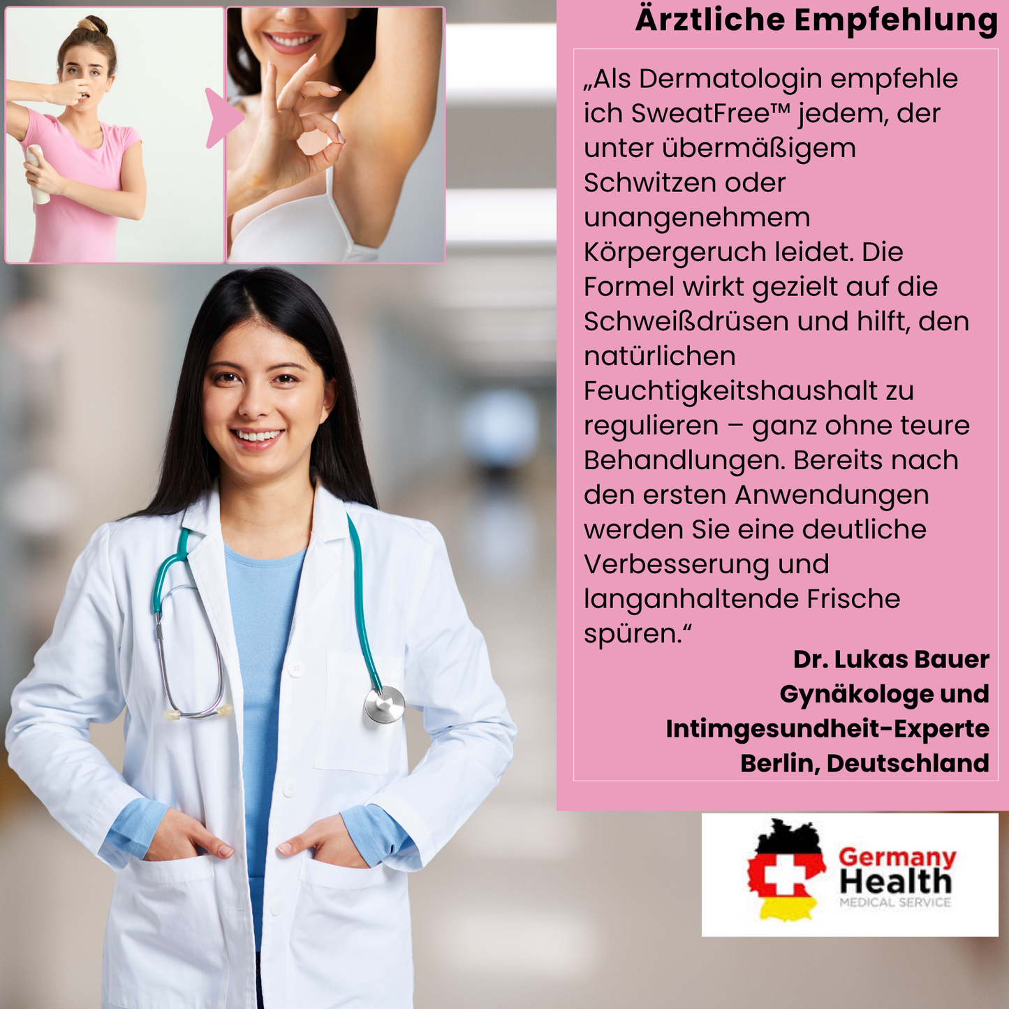 SweatFree™ | 98 % Geruchsbeseitigung in 3 Stunden