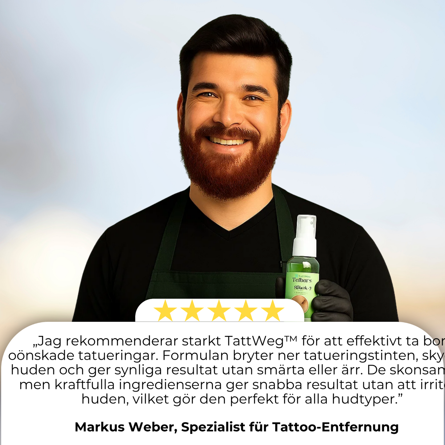 TattWeg™ Sprühflasche | 99% Tattoo Tinte entfernt!