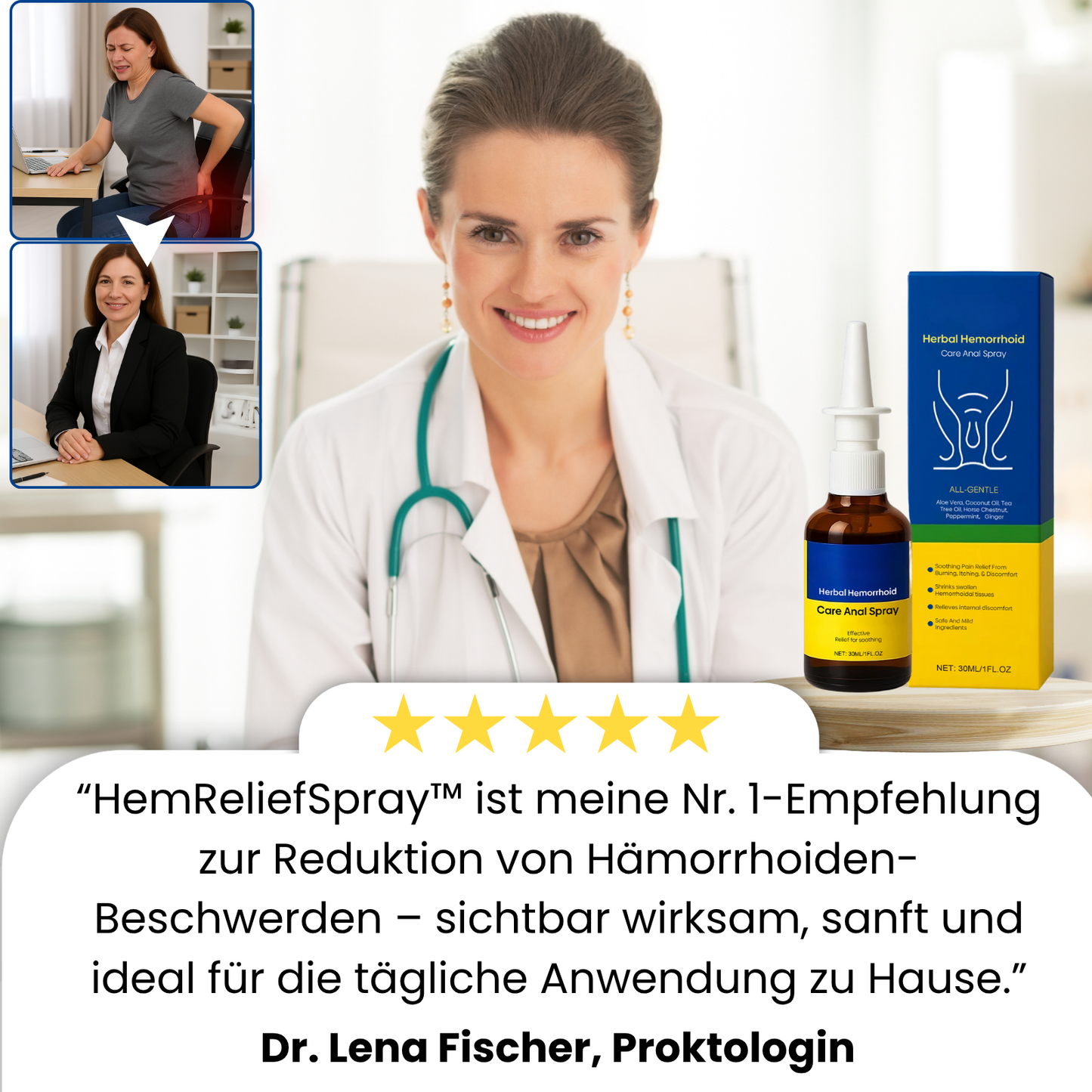 HemReliefSpray™ | 95 % Linderung von intensiven Beschwerden!