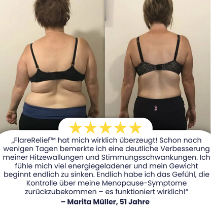 FlareRelief™ | Erhalten Sie 92% Kontrolle über Menopause!