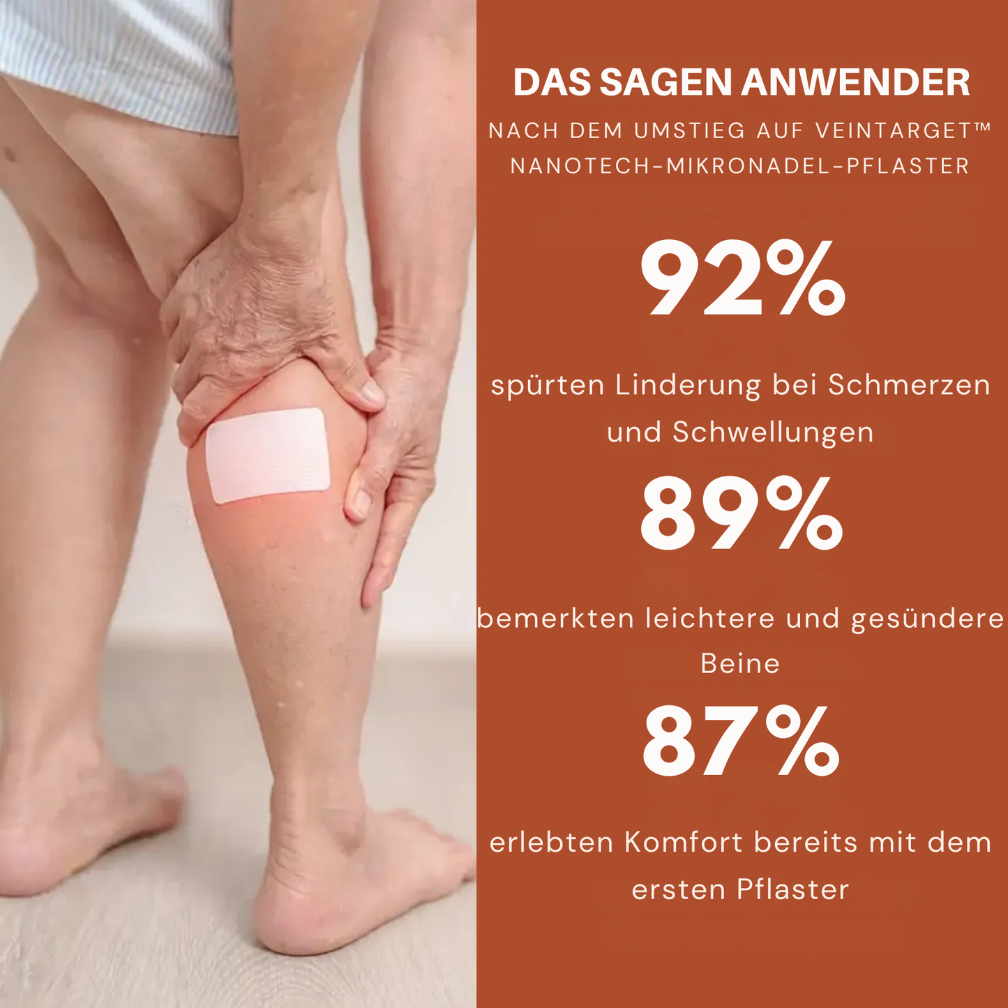 VeinTarget™ | 95 % Linderung – Sichtbare Venenveränderung