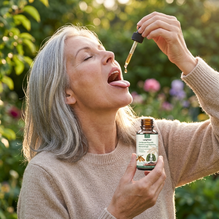 LungFlow™ | Lungenreinigende Kräutertropfen mit Cordyceps-Sinensis-Extrakt